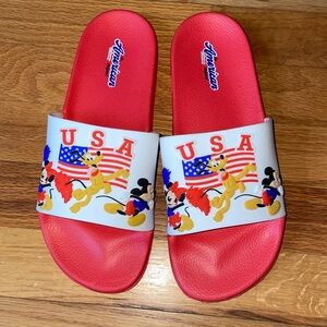 Primark Mickey and friends Disney Olympics USA slides sandals